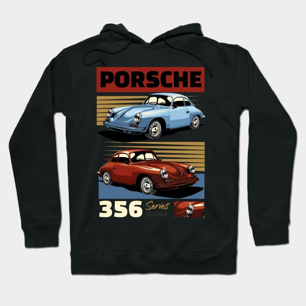 Porsche 356 Artwork Hoodie by Harrisaputra